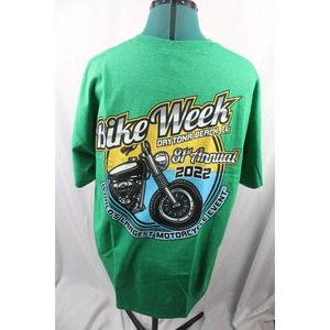 Bike Week Daytona Beach, FL 81st Annual 2022 Green T-Shirt